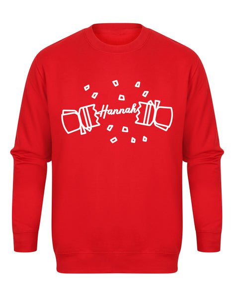 Personalised 'Name' Christmas Cracker - Unisex Fit Sweater