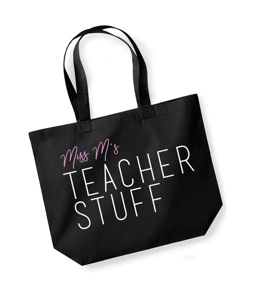 Personalised Teacher Tote Bag - Large Canvas Tote Bag