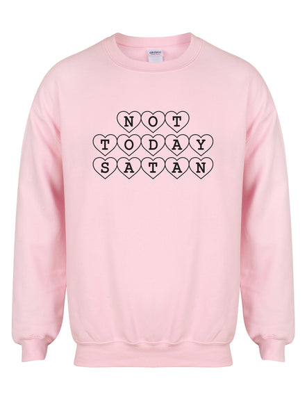 Not Today Satan (Hearts) - Unisex Fit Sweater-All Products-Kelham Print