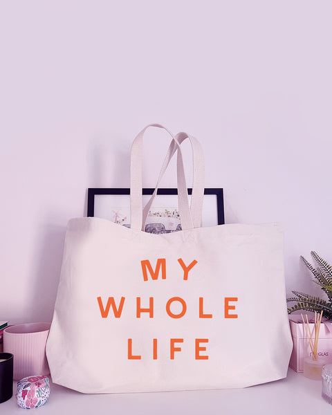 My Whole Life - Super Huge Canvas Tote Bag