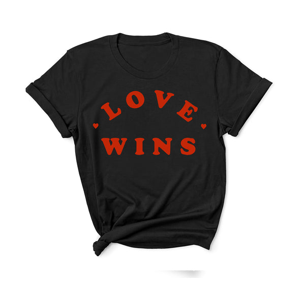 Love Wins - Velvet Flock - Unisex T-Shirt - available in Adults and Kids sizes