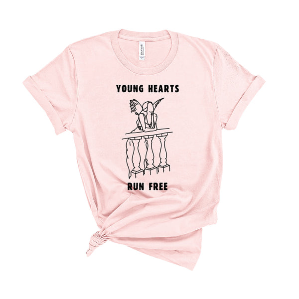 Young Hearts Run Free - Unisex T-Shirt-Leoras Attic-Kelham Print