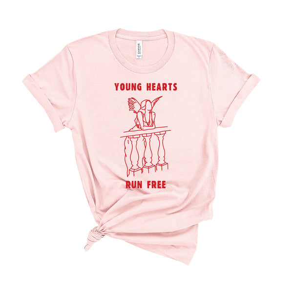 Young Hearts Run Free - Unisex T-Shirt-Leoras Attic-Kelham Print