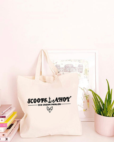 Scoops Ahoy - Ice Cream - Large Canvas Tote Bag