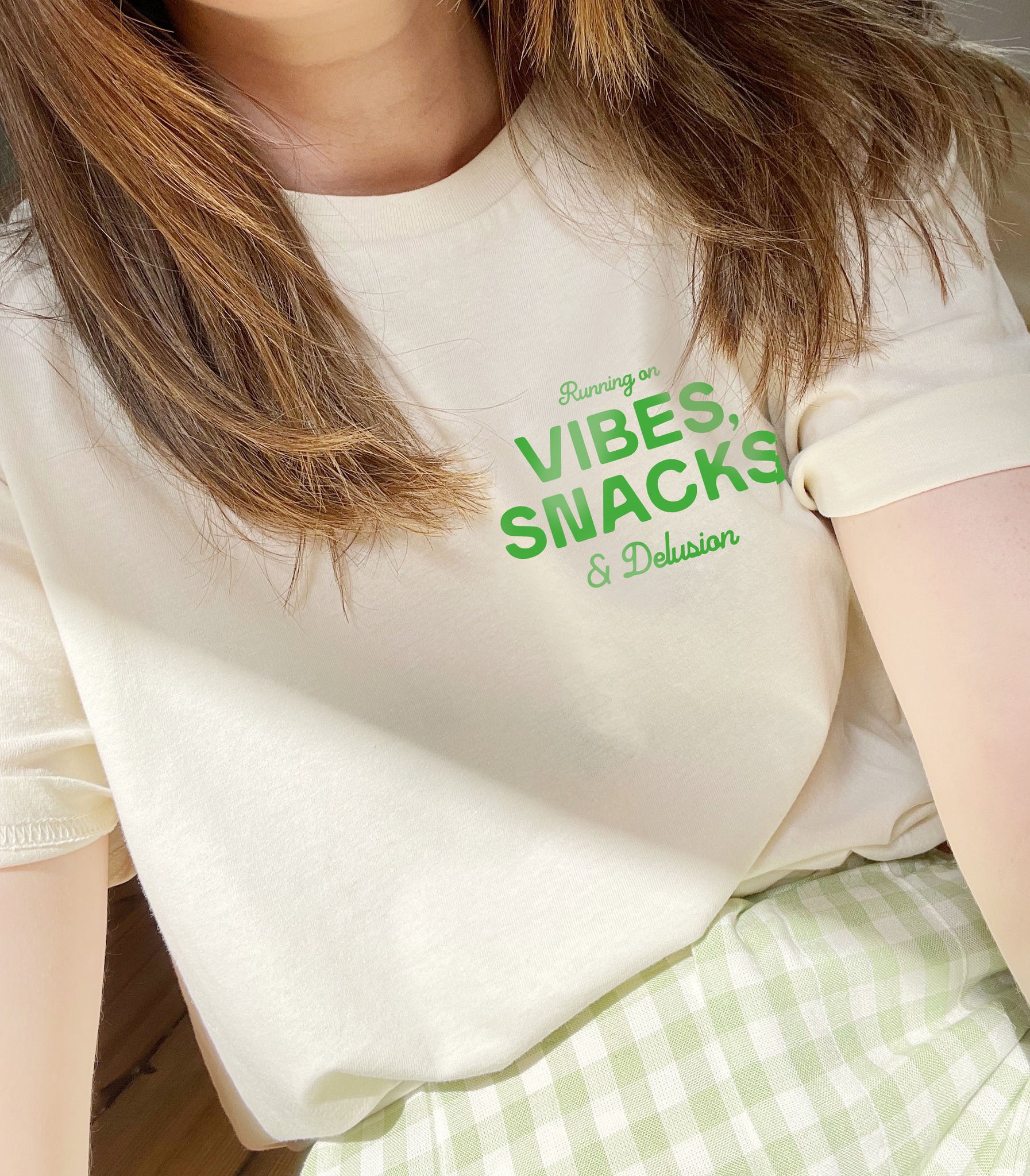 Running on Vibes, Snacks & Delusion - Unisex Fit T-Shirt