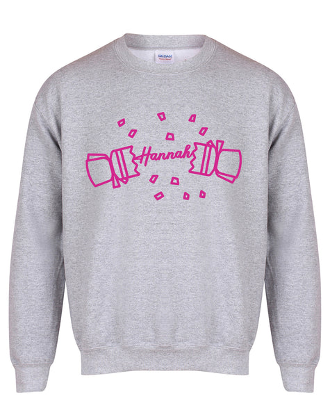 Personalised 'Name' Christmas Cracker - Unisex Fit Sweater