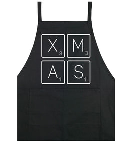 Xmas - Letters - Apron - Black