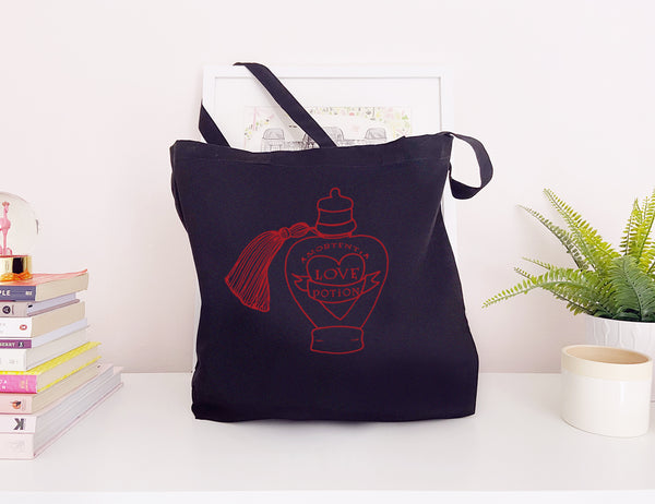 Love Potion - Large Canvas Tote Bag