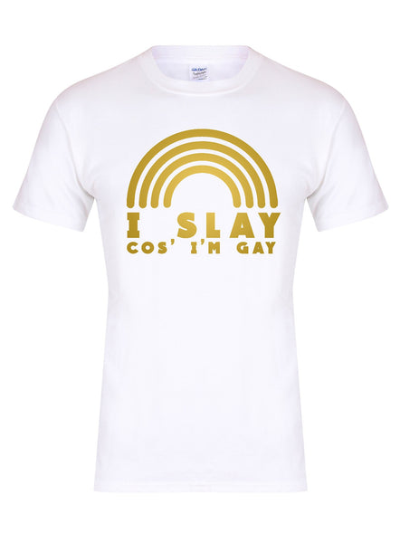 I Slay Cos' I'm Gay - Unisex Fit T-Shirt