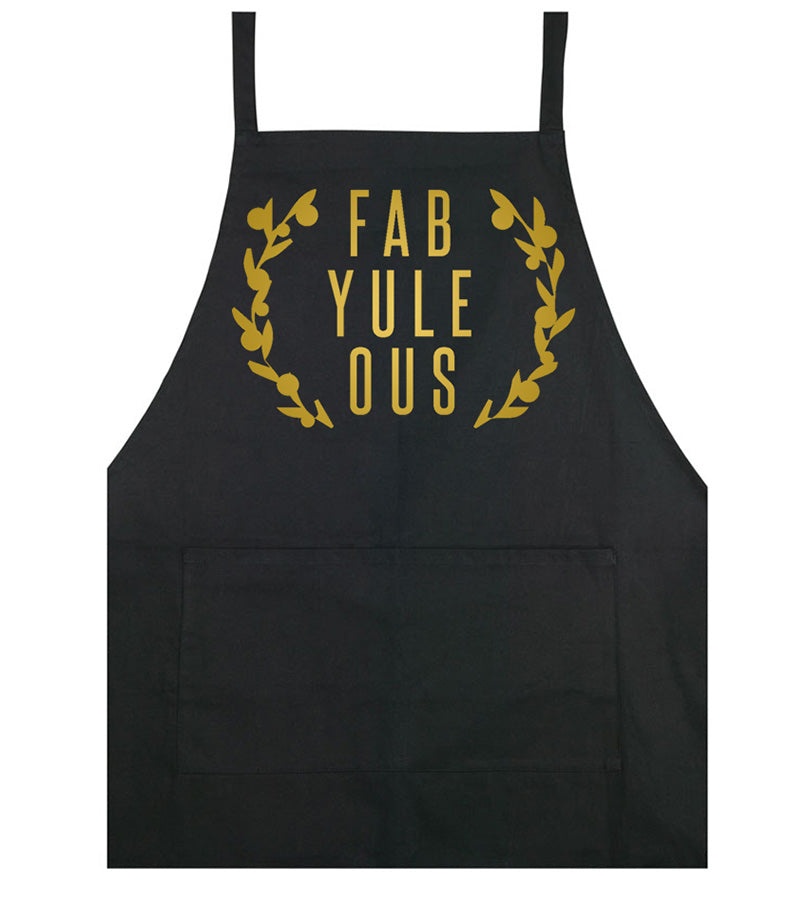 Fab Yule Ous - Apron - Black