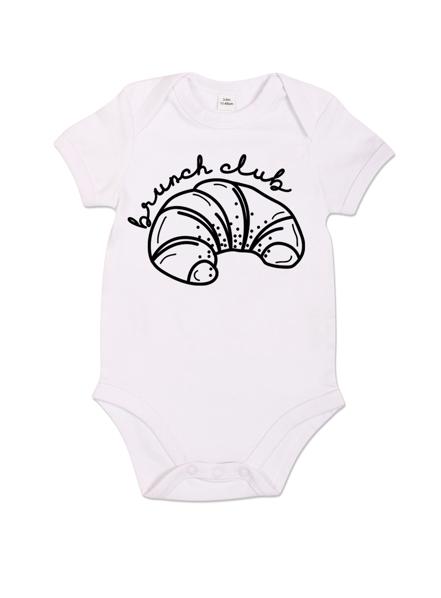 Brunch Club - Babygrow - White