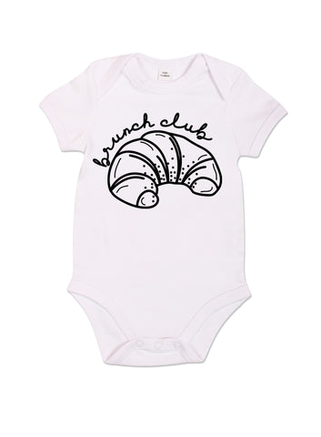 Brunch Club - Babygrow - White