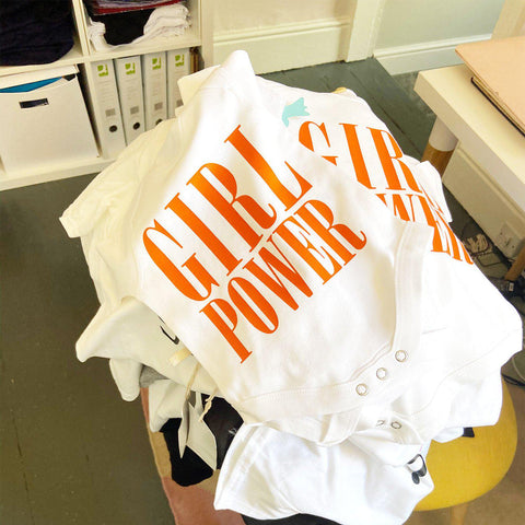 Girl Power - Babygrow - White