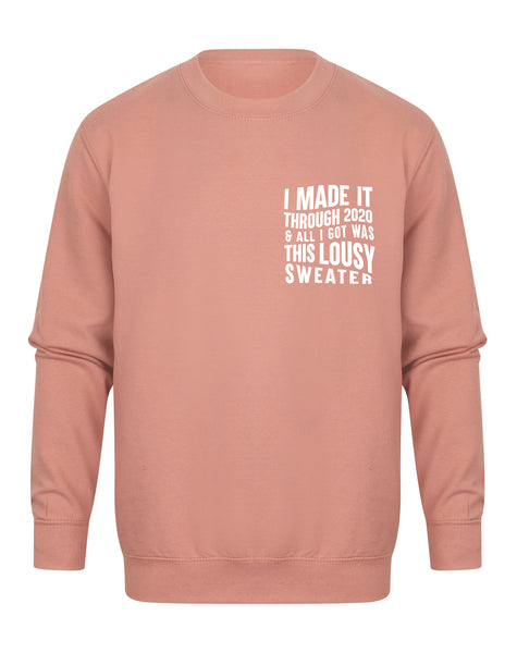 I Made It Through 2020 and All I Got was this Lousy Sweater - Unisex Fit Sweater