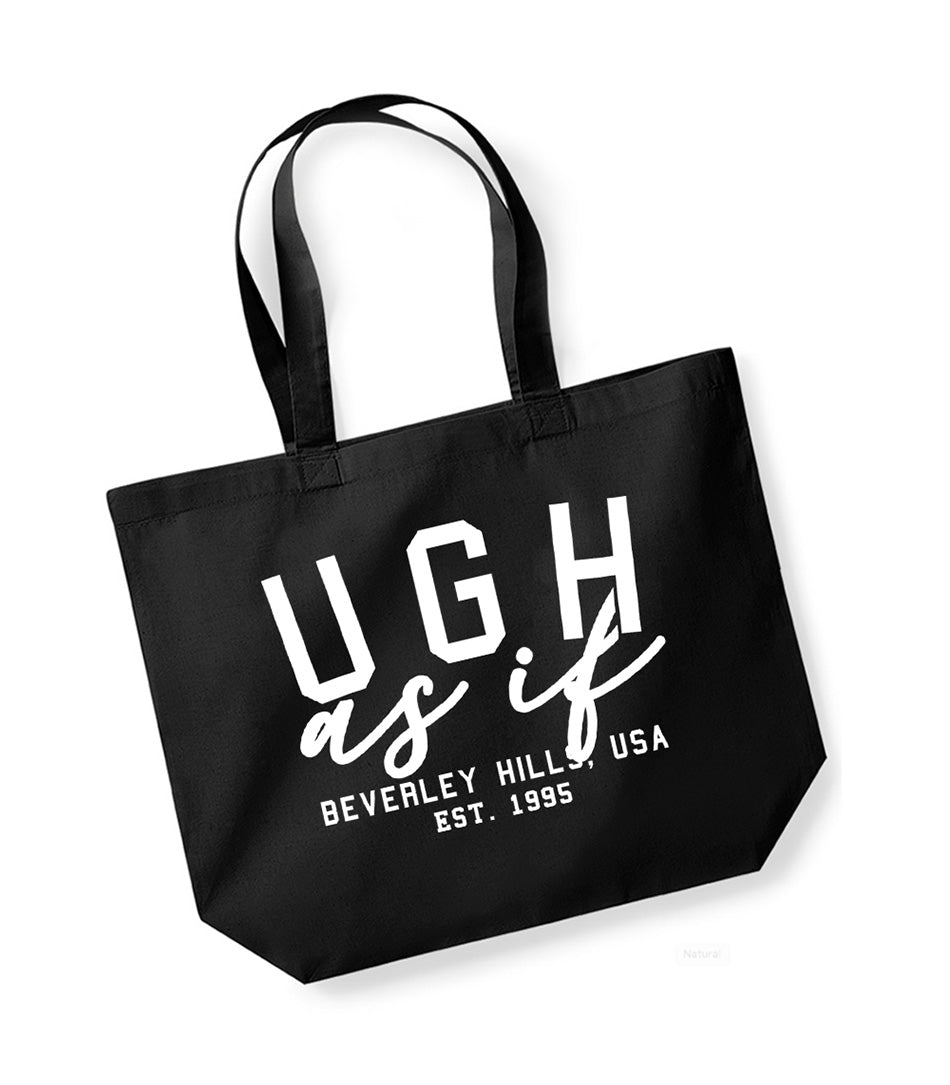 Ugh As If - Large Canvas Tote Bag