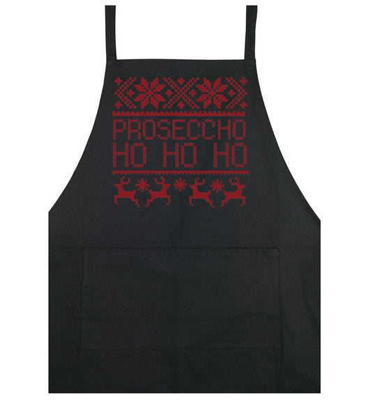 Proseccho Ho Ho Ho - Apron - Black