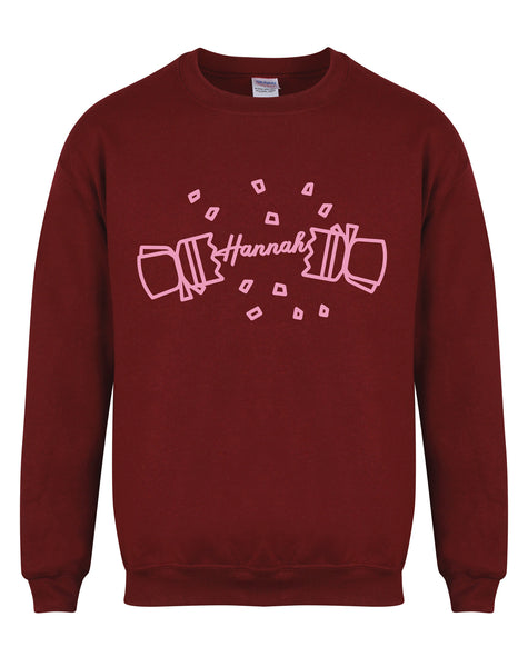 Personalised 'Name' Christmas Cracker - Unisex Fit Sweater