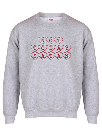 Not Today Satan (Hearts) - Unisex Fit Sweater