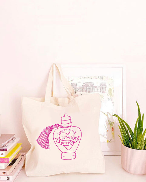 Love Potion - Large Canvas Tote Bag