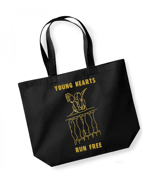 Young Hearts Run Free - Large Canvas Tote Bag