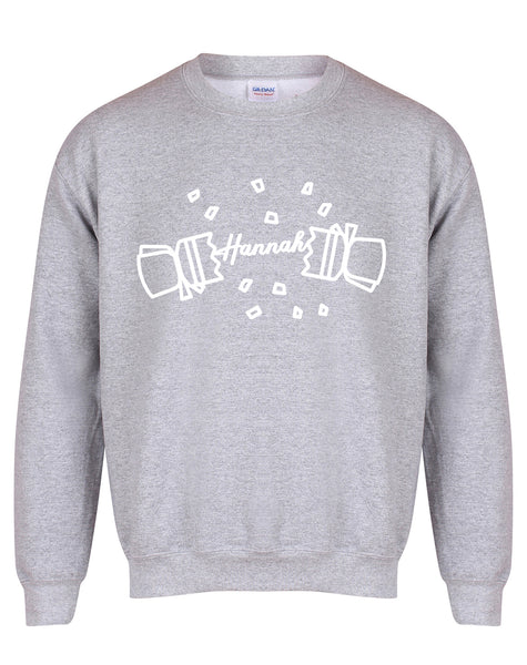 Personalised 'Name' Christmas Cracker - Unisex Fit Sweater