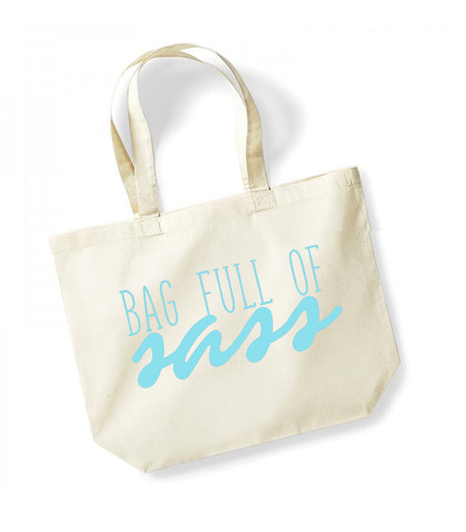 Bag Full Of Sass - Large Canvas Tote Bag