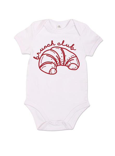 Brunch Club - Babygrow - White