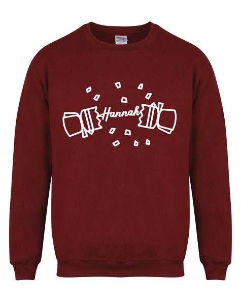 Personalised 'Name' Christmas Cracker - Unisex Fit Sweater