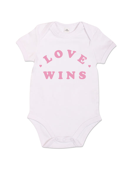 Love Wins - Babygrow - White