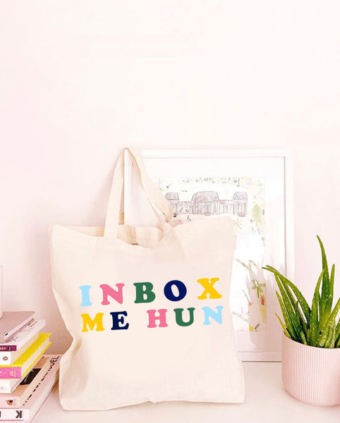 Inbox Me Hun - Large Canvas Tote Bag