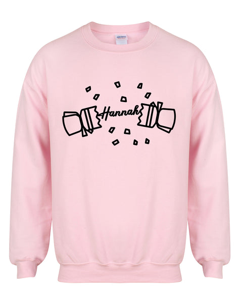 Personalised 'Name' Christmas Cracker - Unisex Fit Sweater