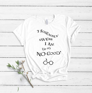 I Solemnly Swear I Am Upto No Good - White - Unisex T-Shirt