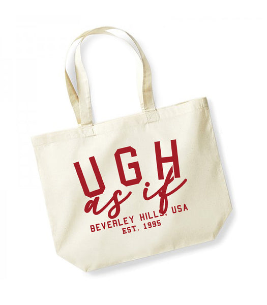 Ugh As If - Large Canvas Tote Bag