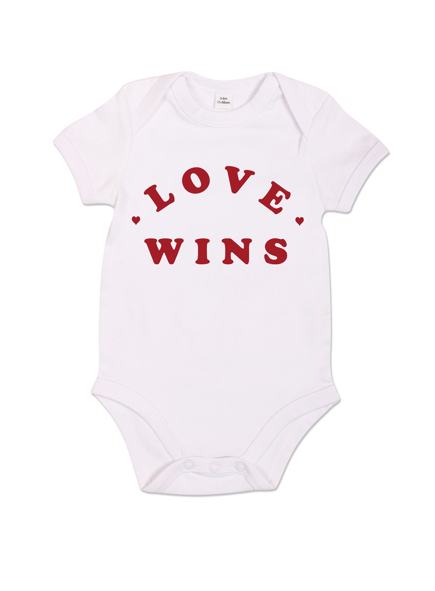 Love Wins - Babygrow - White