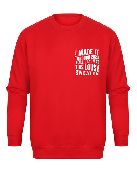 I Made It Through 2020 and All I Got was this Lousy Sweater - Unisex Fit Sweater