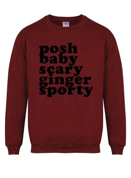 Posh, Baby, Scary, Ginger, Sporty  - Unisex Fit Sweater