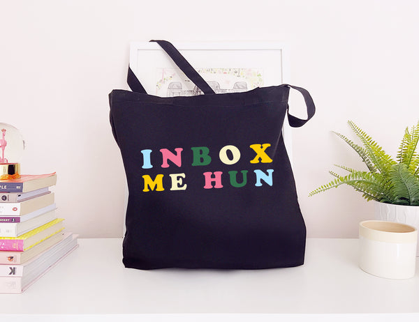 Inbox Me Hun - Large Canvas Tote Bag