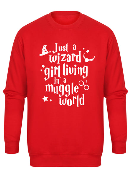 Just a Wizard Girl Living In a Muggle World - Unisex Fit Sweater