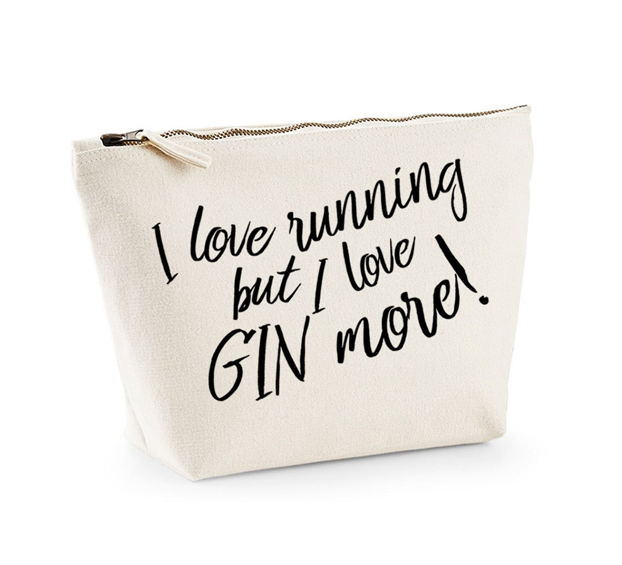 I Love Running But I Love Gin More - Make Up/Cosmetics Bag