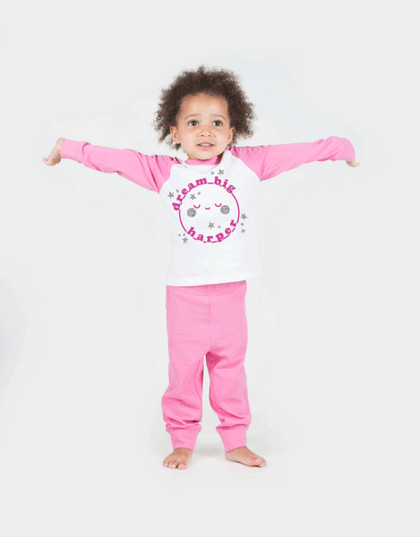 Dream Big - Personalised Name - Plain Pyjama Sets