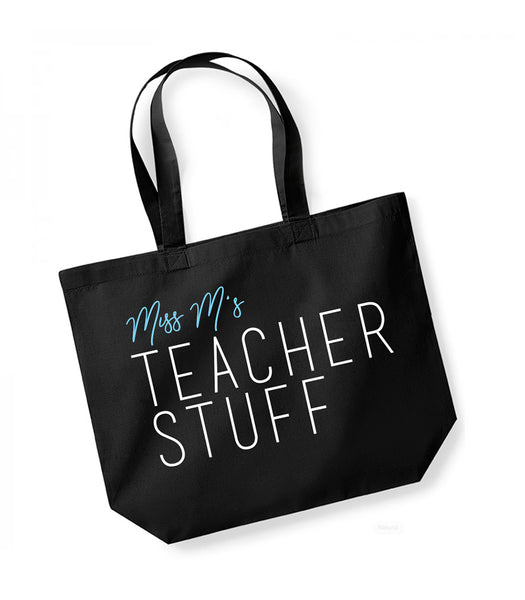 Personalised Teacher Tote Bag - Large Canvas Tote Bag