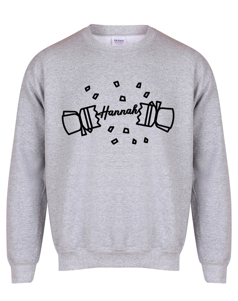 Personalised 'Name' Christmas Cracker - Unisex Fit Sweater