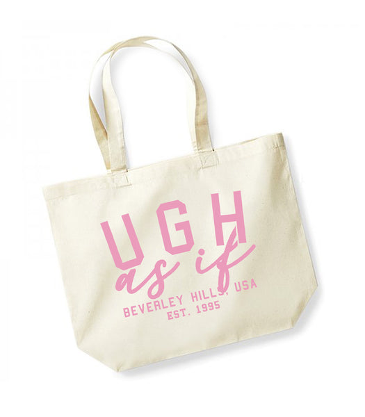Ugh As If - Large Canvas Tote Bag