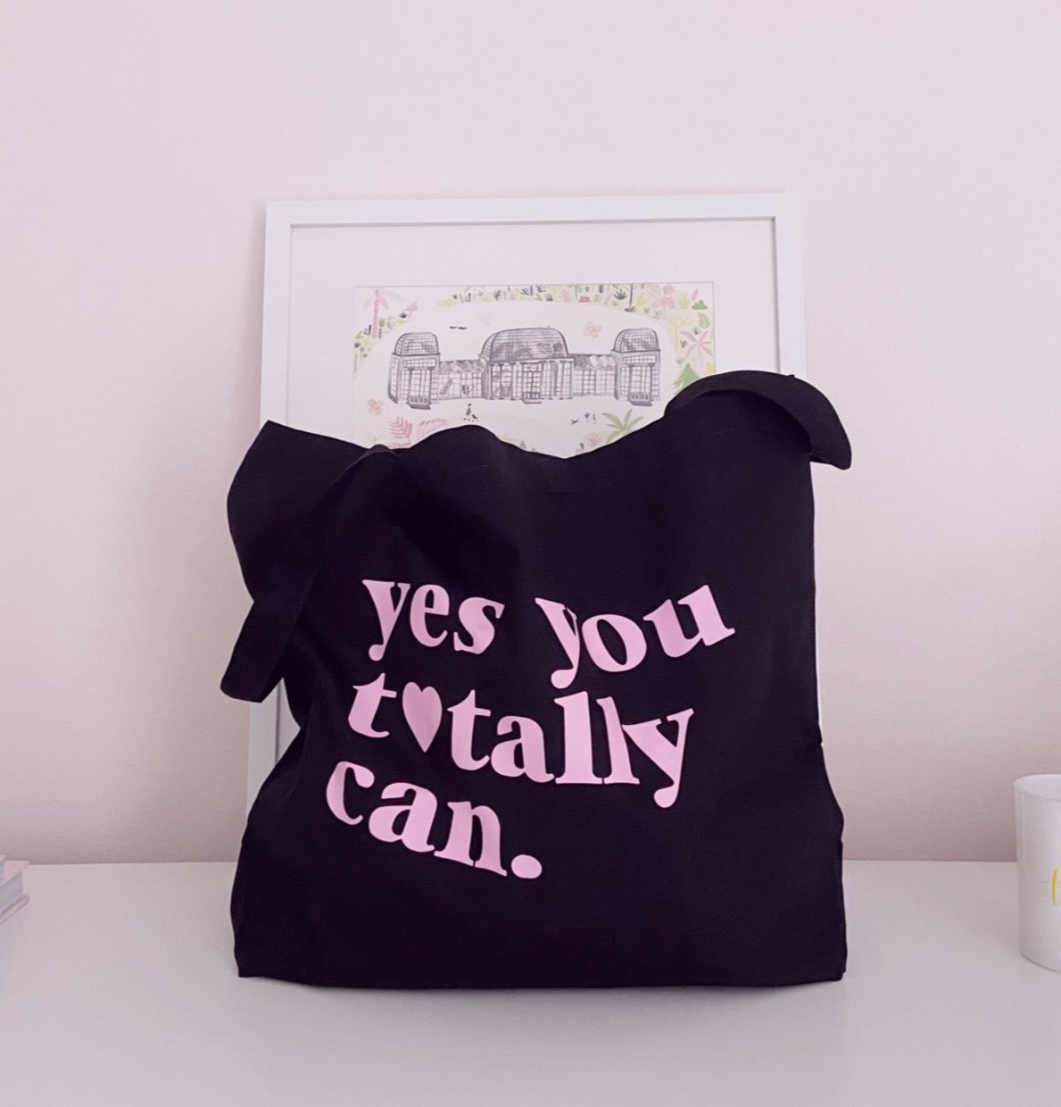 Yes You Totally Can - Large Canvas Tote Bag