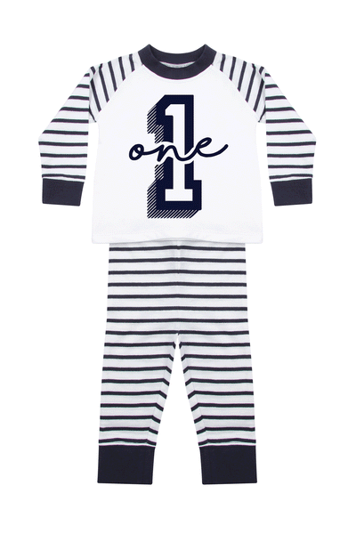 Personalised Birthday - Stripe Pyjama Sets