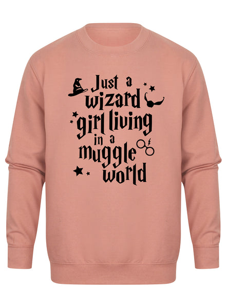 Just a Wizard Girl Living In a Muggle World - Unisex Fit Sweater