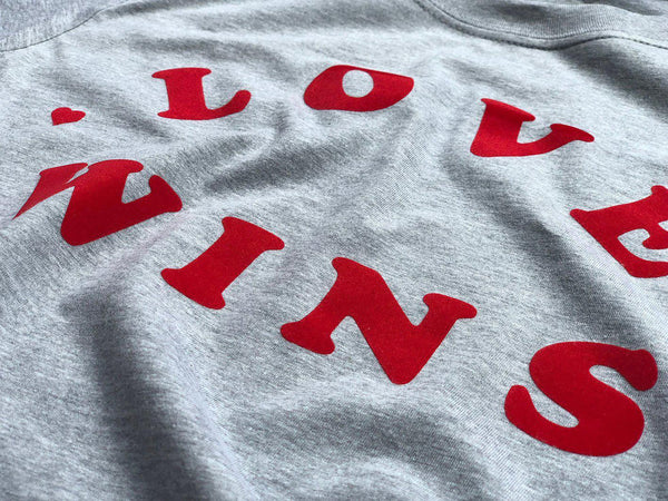 Love Wins - Velvet Flock - Unisex T-Shirt - available in Adults and Kids sizes