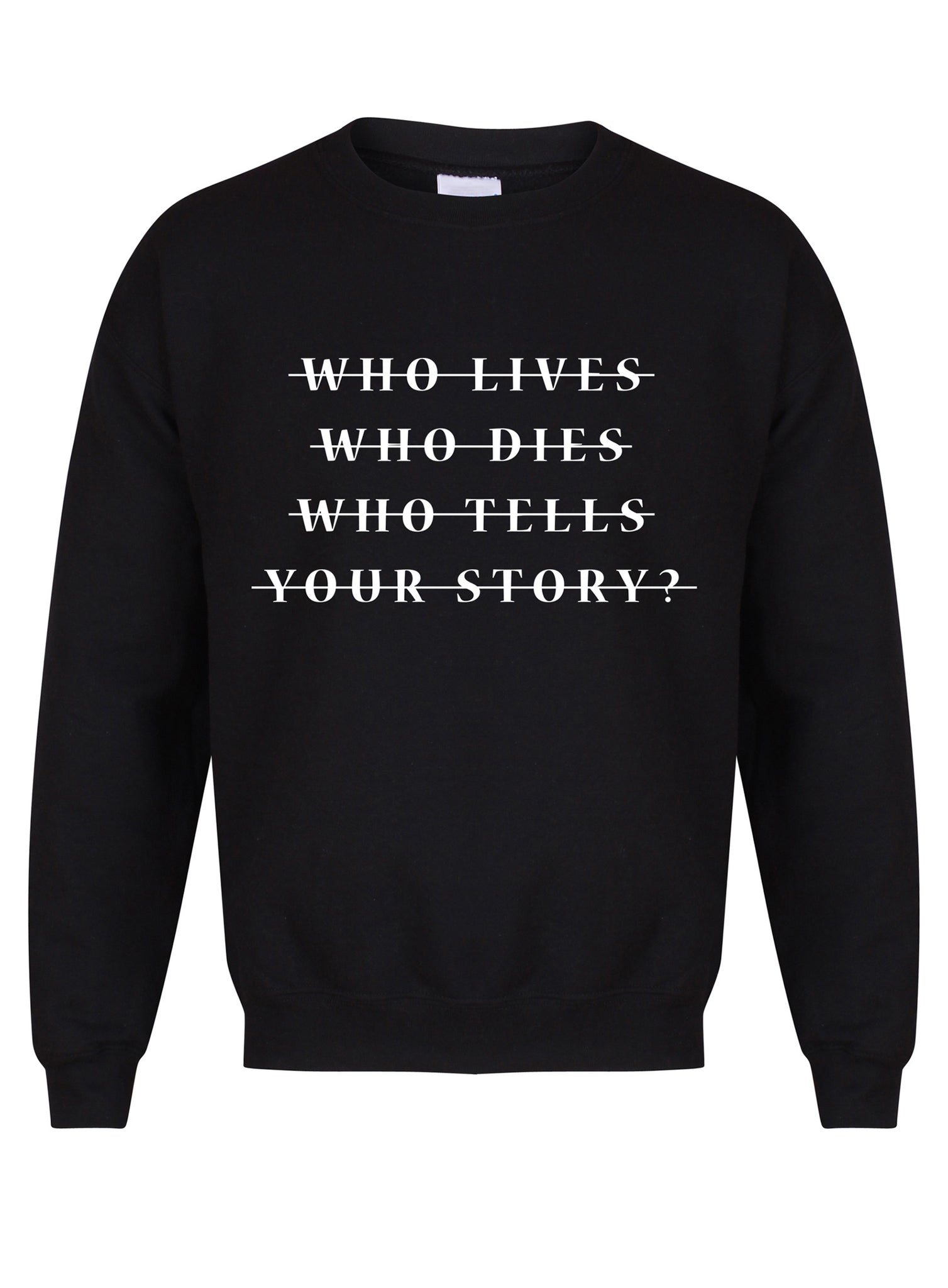Who Lives Who Dies Who Tells Your Story? - Unisex Fit Sweater