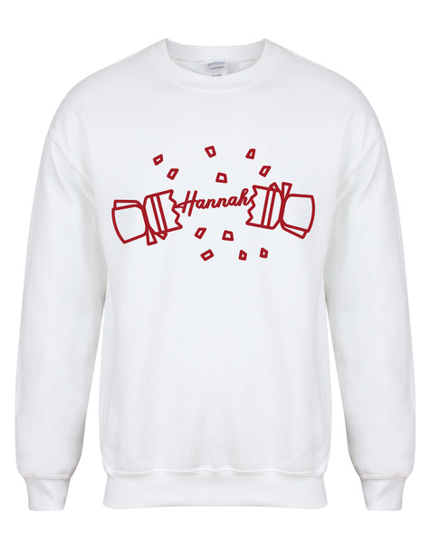 Personalised 'Name' Christmas Cracker - Unisex Fit Sweater