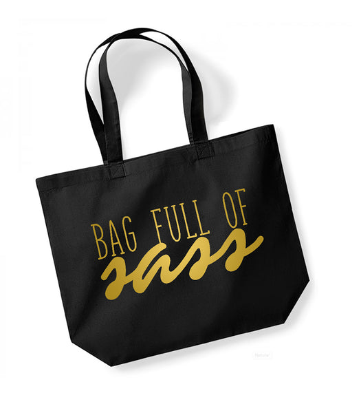 Bag Full Of Sass - Large Canvas Tote Bag